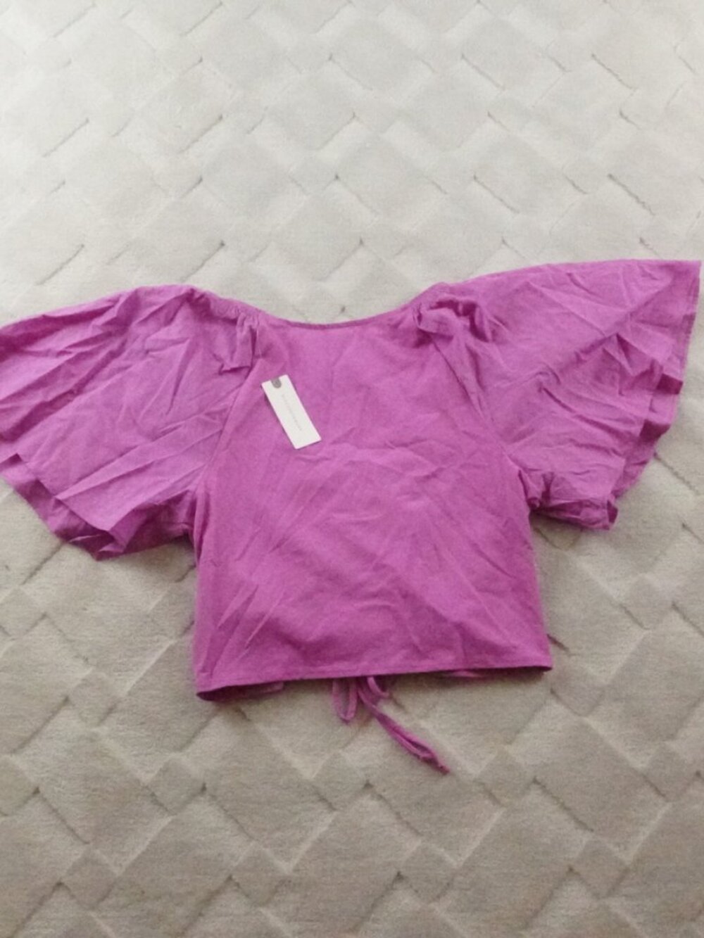 Maeve Cinched Flutter Sleeve Top Womens Small Western Cowgirl - Picture 12 of 13